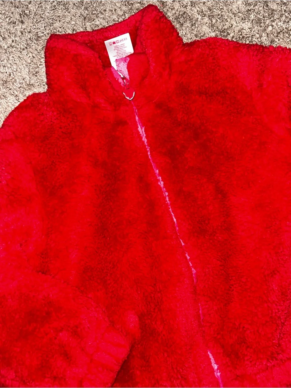 Gymboree Red Plush Zip-Up Jacket